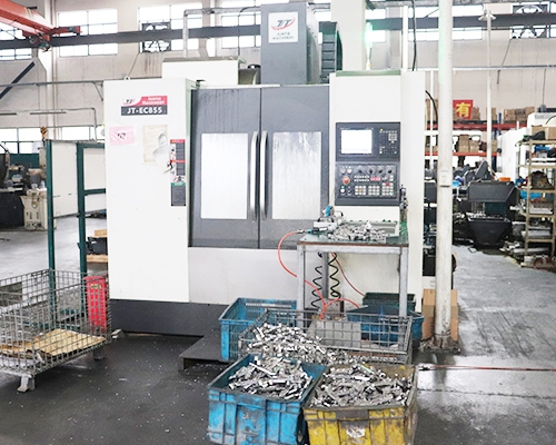 CNC machining equipment display